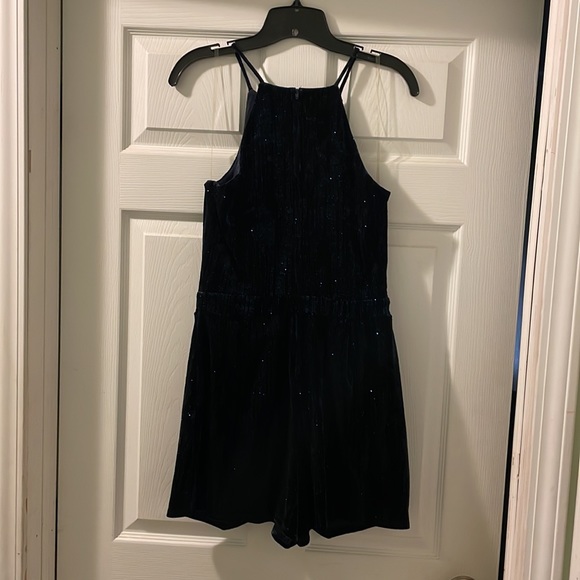 Emerald Sundae formalwear Skort dress Navy blue & sparkles Size Large Never worn - Picture 2 of 7
